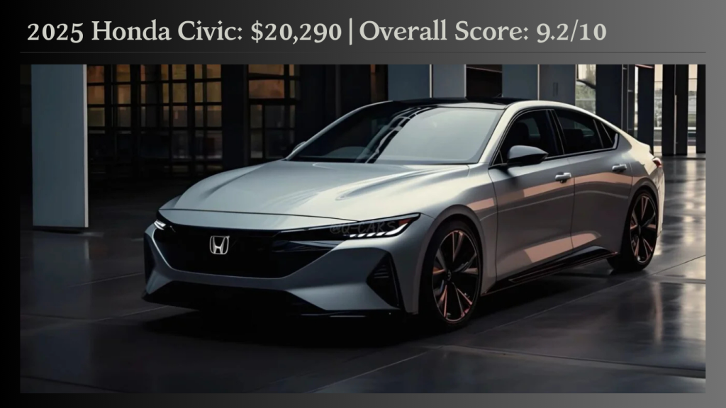 Honda's small new model starting price is $24,250, and the Civics of model year 2025 can compete with its competitors.